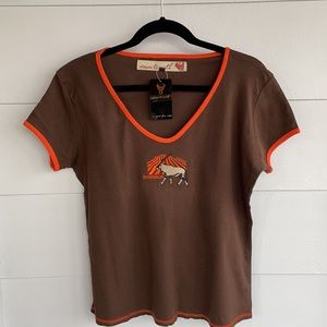 💙 Namibia  T-Shirt with Embroidered Gemsbok. Made in South Africa Size 2XL.